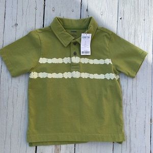 Gymboree green button shirt size 4 NWT
